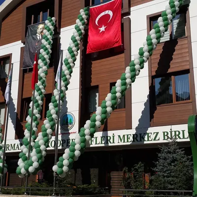 AVM İçi Mağaza Açılış Renkli Balon Kemer Kapı Süsü